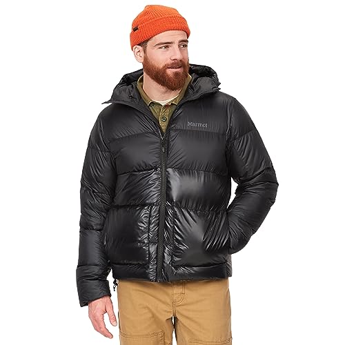 Marmot Herren Guides Down Hoody, Leichte Daunenjacke, warme Winterjacke, wasserabweisende Steppjacke, winddichte Funktionsjacke, klein packbare Outdoorjacke mit Kapuze, Black, XXL Marmot Herren Guides Down Hoody, Leichte Daunenjacke, warme Winterjacke, wasserabweisende Steppjacke, winddichte Funktionsjacke, klein packbare Outdoorjacke mit Kapuze, Black, XXL von Marmot
