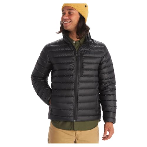 Marmot Herren Highlander Jacket, Leichte Daunenjacke, warme Winterjacke, wasserabweisende Steppjacke, winddichte Funktionsjacke, klein packbare Outdoorjacke, Black, L Marmot Herren Highlander Jacket, Leichte Daunenjacke, warme Winterjacke, wasserabweisende Steppjacke, winddichte Funktionsjacke, klein packbare Outdoorjacke, Black, L von Marmot