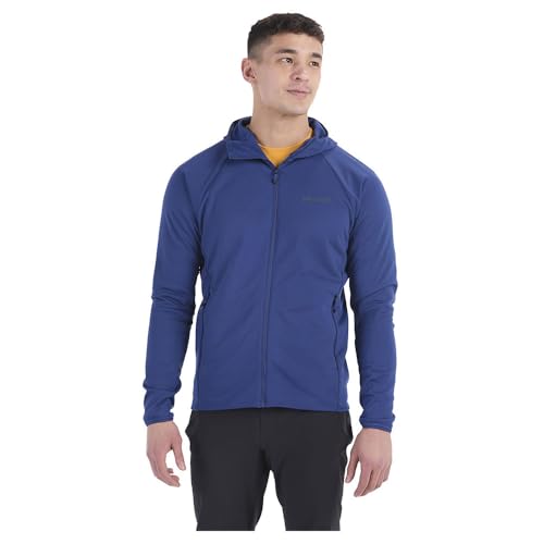 Marmot Herren Leconte Full Zip Hoody,Warme Fleece-Jacke,Jacke mit Reißverschluss in voller Länge,atmungsaktiv, winddichte Weste,leicht zu packen, optimal für Wandern und als Midlayer,Twilight Blue,XXL von Marmot