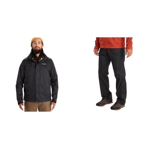 Marmot Herren PreCip Eco Jacket, Wasserdichte Regenjacke & Herren PreCip Eco Full Zip Pant Long, Wasserdichte Regenhose, winddichte Wanderhose, atmungsaktive Regenkleidung zum Wandern und Trekking Marmot Herren PreCip Eco Jacket, Wasserdichte Regenjacke & Herren PreCip Eco Full Zip Pant Long, Wasserdichte Regenhose, winddichte Wanderhose, atmungsaktive Regenkleidung zum Wandern und Trekking von Marmot