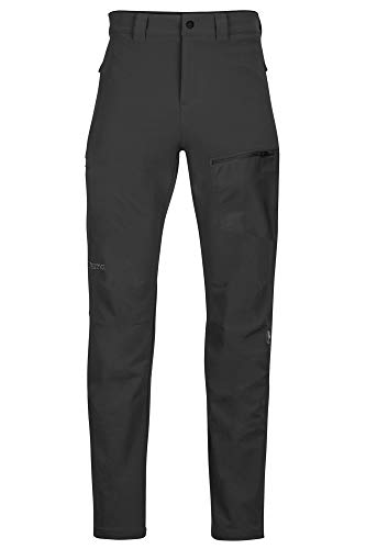 Marmot Herren Scree Pant Regular, Wasserabweisende Trekkinghose, Atmungsaktive Softshell Funktionshose, Winddichte Wanderhose, Black, 30 von Marmot