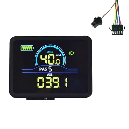 Marran P5C E-Bike-LCD-Display-Messgerät, 24 V-60 V, intelligentes Display, IP67, UART, buntes LCD-Display, Messgerät, SM 5 + 2 PIN von Marran