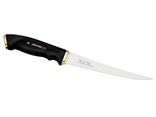 Marttiini Finnisches Filetiermesser, Klinge 19 cm, Kautschuk-Griff, Lederscheide Marttiini Finnisches Filetiermesser, Klinge 19 cm, Kautschuk-Griff, Lederscheide von Marttiini