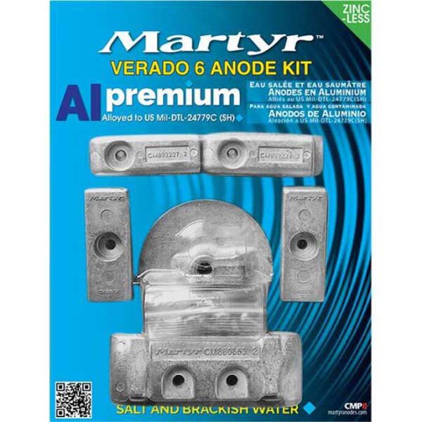 Martyr Anodes Mercury Verado L6 - 200-3 Aluminium Anode Set Silber von Martyr Anodes