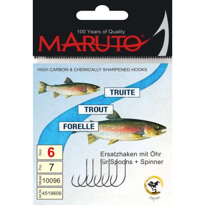 Maruto Einzelhaken Gr 4 für Spoons und Spinner SB7 von Maruto