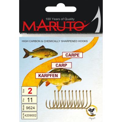 Maruto Maruto Karpfenhaken gold Größe 1 SB10 von Maruto