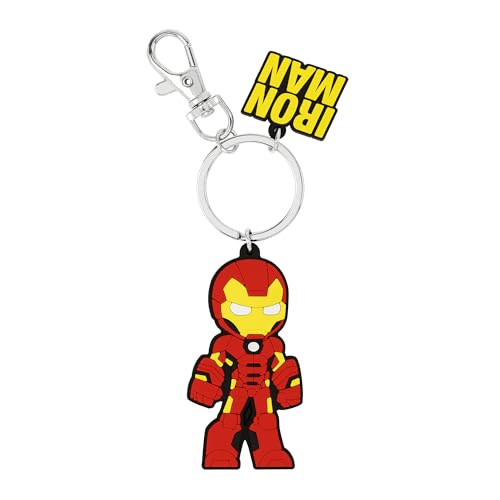 Avengers Iron Man Cartoon Silikon Rot und Gelb Charm Schlüsselanhänger GH00333RL.PH, rot, Einheitsgröße, Cartoon Avengers Iron Man Cartoon Silikon Rot und Gelb Charm Schlüsselanhänger GH00333RL.PH, rot, Einheitsgröße, Cartoon von Marvel
