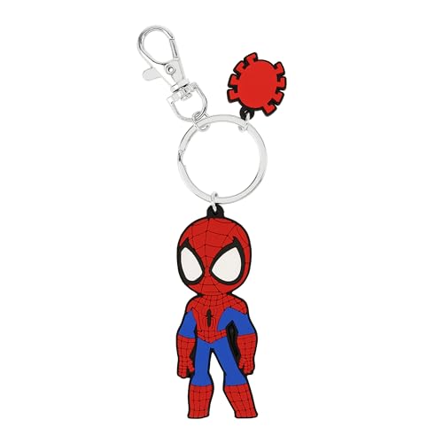 Avengers Spiderman Cartoon Silikon Rot und Blau Charm Schlüsselanhänger GH00335RL.PH, rot, Einheitsgröße, Cartoon Avengers Spiderman Cartoon Silikon Rot und Blau Charm Schlüsselanhänger GH00335RL.PH, rot, Einheitsgröße, Cartoon von Marvel
