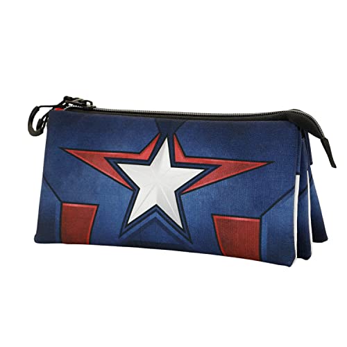 Captain America Courage-ECO Dreifach Federmäppchen, Blau Captain America Courage-ECO Dreifach Federmäppchen, Blau von Marvel