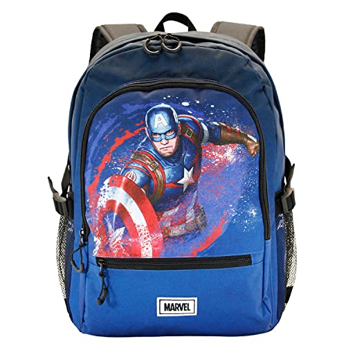 Captain America Full-FAN HS Fight Rucksack, Blau von Marvel