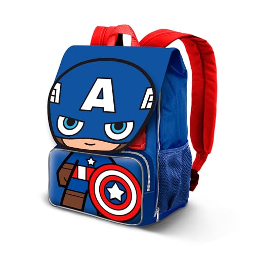Captain America Glory-EXP Ausbaufähig Rucksack, Blau, 30 x 45 cm, Kapazität 28 L von Marvel