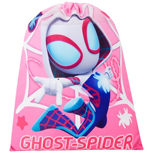 Ghost-Spider Spidey & Friends Kordelzug-Tasche für Schule, Sport-Trainer, Schwimmtasche, rose, One size Ghost-Spider Spidey & Friends Kordelzug-Tasche für Schule, Sport-Trainer, Schwimmtasche, rose, One size von Marvel