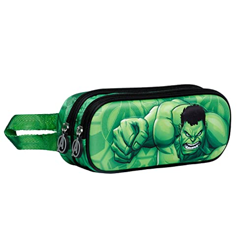 Hulk Destroy-3D Doppelfedermäppchen, Grün von Marvel