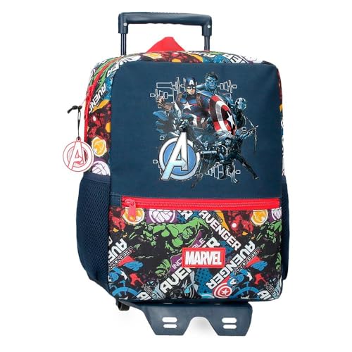 Joumma Marvel Avengers Legendary Schulrucksack mit Trolley, blau, 25 x 33 x 12 cm, Polyester, 9,9 l, blau, Schulrucksack mit Trolley Joumma Marvel Avengers Legendary Schulrucksack mit Trolley, blau, 25 x 33 x 12 cm, Polyester, 9,9 l, blau, Schulrucksack mit Trolley von Marvel