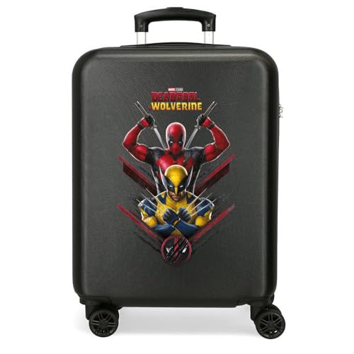 Joumma Marvel Deadpool & Wolverine Kabinenkoffer, schwarz, 38 x 55 x 20 cm, starr, 2 kg, 2 kg, 34 l, Handgepäck, Schwarz, Talla única, Kabinenkoffer Joumma Marvel Deadpool & Wolverine Kabinenkoffer, schwarz, 38 x 55 x 20 cm, starr, 2 kg, 2 kg, 34 l, Handgepäck, Schwarz, Talla única, Kabinenkoffer von Marvel