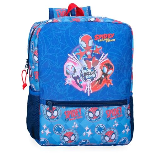 Joumma Marvel Power of 3 Schulrucksack, Blau, 25 x 33 x 12 cm, Polyester, 9,8 l, blau, Schulrucksack von Marvel