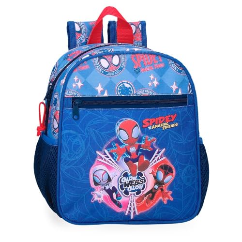 Marvel Disney Spidey Power of 3, Kinderrucksack, Schulrucksack, breite Träger, ergonomisch und gepolstert, Verschiedene Taschen von Joumma Bags., blau, Vorschulrucksack Marvel Disney Spidey Power of 3, Kinderrucksack, Schulrucksack, breite Träger, ergonomisch und gepolstert, Verschiedene Taschen von Joumma Bags., blau, Vorschulrucksack von Marvel