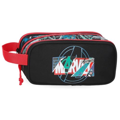 Marvel Joumma Shield, dreifaches Federmäppchen, Schwarz, 22 x 10 x 9 cm, Polyester, L, Schwarz, Dreifaches Federmäppchen Marvel Joumma Shield, dreifaches Federmäppchen, Schwarz, 22 x 10 x 9 cm, Polyester, L, Schwarz, Dreifaches Federmäppchen von Marvel