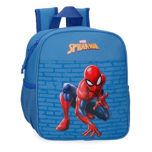 Joumma Marvel Spiderman, Vorschulrucksack, Blau, 21 x 25 x 10 cm, Polyester, 5,25 l, blau, Talla única, Vorschulrucksack von Marvel