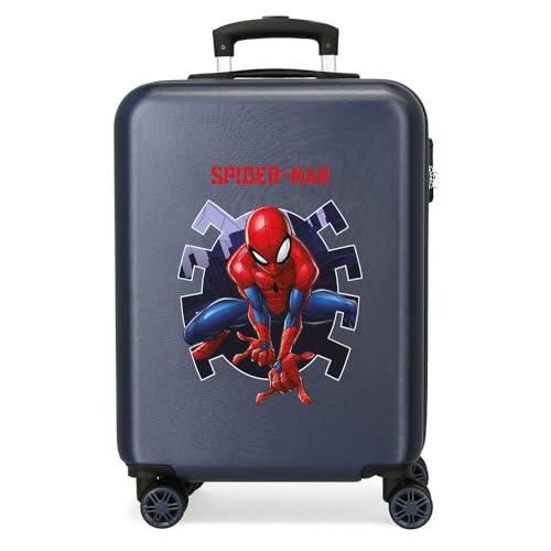 Joumma Marvel Spiderman Attack Kabinenkoffer, Blau, 38 x 55 x 20 cm, starr, ABS, Seitliche Kombination, 35 l, 2 kg, 4 Doppelrollen, Handgepäck, blau, Kabinenkoffer Joumma Marvel Spiderman Attack Kabinenkoffer, Blau, 38 x 55 x 20 cm, starr, ABS, Seitliche Kombination, 35 l, 2 kg, 4 Doppelrollen, Handgepäck, blau, Kabinenkoffer von Marvel