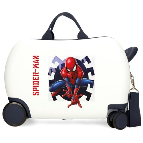 Joumma Marvel Spiderman Attack Kinderkoffer, weiß, 45 x 31 x 20 cm, Harter ABS-Kunststoff, 24,6 l, 1,8 kg, 2 Räder, Handgepäck, Handgepäck, weiß, kinderkoffer Joumma Marvel Spiderman Attack Kinderkoffer, weiß, 45 x 31 x 20 cm, Harter ABS-Kunststoff, 24,6 l, 1,8 kg, 2 Räder, Handgepäck, Handgepäck, weiß, kinderkoffer von Marvel
