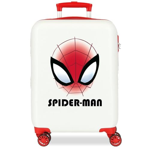 Joumma Marvel Spiderman Authentic Kabinenkoffer, weiß, 38 x 55 x 20 cm, Harter ABS-Kunststoff, seitlicher Kombinationsverschluss, 35 l, 2 kg, 4 Doppelrollen, Handgepäck, weiß, Talla única, Joumma Marvel Spiderman Authentic Kabinenkoffer, weiß, 38 x 55 x 20 cm, Harter ABS-Kunststoff, seitlicher Kombinationsverschluss, 35 l, 2 kg, 4 Doppelrollen, Handgepäck, weiß, Talla única, von Marvel