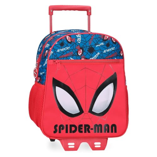Marvel Joumma Spiderman Authentic Schulrucksack mit Trolley, rot, 27 x 33 x 11 cm, Polyester, 9,8 l, rot, Schulrucksack mit Trolley Marvel Joumma Spiderman Authentic Schulrucksack mit Trolley, rot, 27 x 33 x 11 cm, Polyester, 9,8 l, rot, Schulrucksack mit Trolley von Marvel