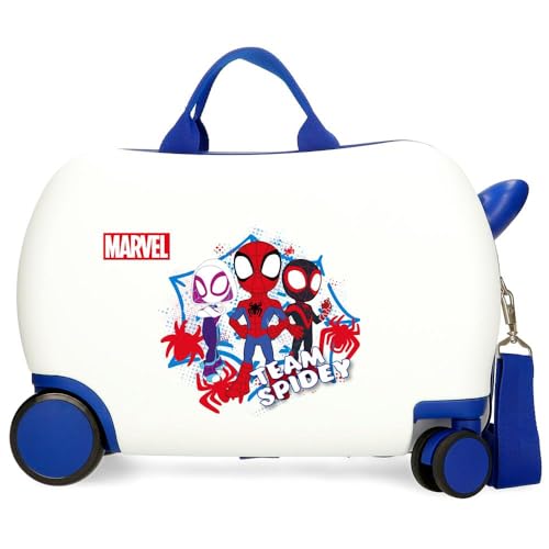 Joumma Marvel Spidey Team, Kinderkoffer, Blau, 45 x 31 x 20 cm, starr, ABS, 24,6 l, 1,8 kg, 4 Räder, Handgepäck, blau, Kinderkoffer von Marvel