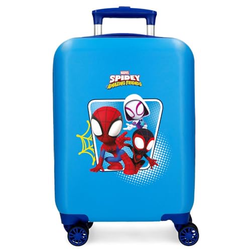 Joumma Marvel Spidey Team-Up-Kabinenkoffer, Blau, 33 x 50 x 20 cm, starr, ABS, seitlicher Kombinationsverschluss, 28,4 l, 2 kg, 4 Doppelräder, Handgepäck, blau, Kabinenkoffer Joumma Marvel Spidey Team-Up-Kabinenkoffer, Blau, 33 x 50 x 20 cm, starr, ABS, seitlicher Kombinationsverschluss, 28,4 l, 2 kg, 4 Doppelräder, Handgepäck, blau, Kabinenkoffer von Marvel