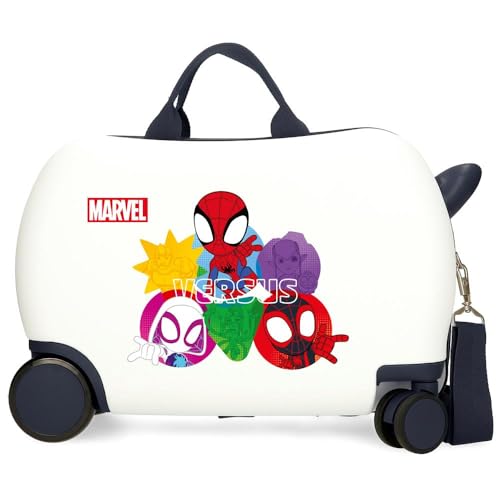 Joumma Marvel Spidey Versus Kinderkoffer, Weiß, 45 x 31 x 20 cm, Harter ABS-Kunststoff, 24,6 l, 1,8 kg, 4 Räder, Handgepäck, Handgepäck, weiß, Kinderkoffer Joumma Marvel Spidey Versus Kinderkoffer, Weiß, 45 x 31 x 20 cm, Harter ABS-Kunststoff, 24,6 l, 1,8 kg, 4 Räder, Handgepäck, Handgepäck, weiß, Kinderkoffer von Marvel