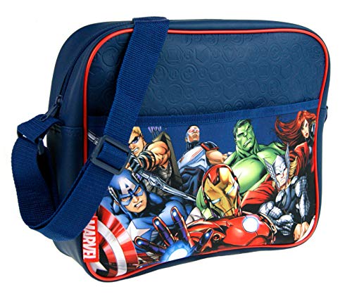 Marvel Avengers Messenger Bag mit allen Charakteren Große Umhängetasche Schulrucksack für Marvel Super-Fans Kurier Buch Tasche Back to School oder Collage, navy, Einheitsgröße Marvel Avengers Messenger Bag mit allen Charakteren Große Umhängetasche Schulrucksack für Marvel Super-Fans Kurier Buch Tasche Back to School oder Collage, navy, Einheitsgröße von Marvel