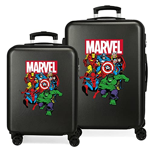 Marvel Avengers Sky Avengers Kofferset Schwarz 55/68 cms Hartschalen ABS Kombinationsschloss 104L 4 Doppelräder Handgepäck Marvel Avengers Sky Avengers Kofferset Schwarz 55/68 cms Hartschalen ABS Kombinationsschloss 104L 4 Doppelräder Handgepäck von Marvel
