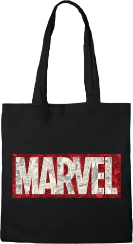 Marvel BWMARCOBB001 Tote Bag Logo schwarz, 38 x 40 cm Marvel BWMARCOBB001 Tote Bag Logo schwarz, 38 x 40 cm von Marvel