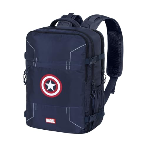 Marvel Captain America Gears-Mercury Rucksack Handgepäck Flugzeug 40x20x25cm, Blau, Kapazität 20 L Marvel Captain America Gears-Mercury Rucksack Handgepäck Flugzeug 40x20x25cm, Blau, Kapazität 20 L von Marvel