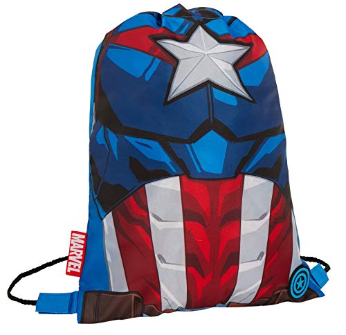Marvel Captain America Turnbeutel mit Kordelzug, für Jungen, blau (Blau) - MNCK13216 von Marvel