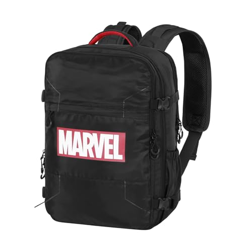 Marvel Comics-Mercury Rucksack Handgepäck Flugzeug 40x20x25cm, Schwarz, Kapazität 20 L von Marvel