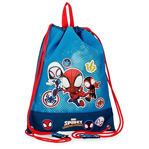 Marvel Go Webs Go Blue Snack Bag 27x34x10 cm Polyester von Marvel