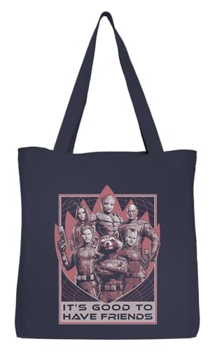 Marvel Guardians of the Galaxy - Good To Have Friends BWGUGAMBB011 Unisex Tote Bag, Navy, Größe TU, marineblau, 38 X 42 CM, Utility Marvel Guardians of the Galaxy - Good To Have Friends BWGUGAMBB011 Unisex Tote Bag, Navy, Größe TU, marineblau, 38 X 42 CM, Utility von Marvel