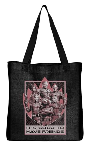 Marvel Guardians of the Galaxy - Good To Have Friends BWGUGAMBB011 Unisex Tote Bag, Schwarz, Größe TU, Schwarz, 38 X 42 CM, Utility Marvel Guardians of the Galaxy - Good To Have Friends BWGUGAMBB011 Unisex Tote Bag, Schwarz, Größe TU, Schwarz, 38 X 42 CM, Utility von Marvel
