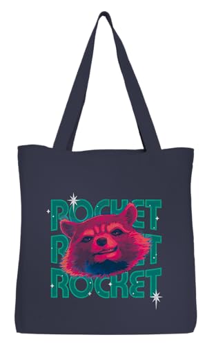 Marvel Guardians of the Galaxy - Rocket Fan BWGUGAMBB007 Tote Bag Unisex Navy, Größe TU, marineblau, 38 X 42 CM, Utility von Marvel