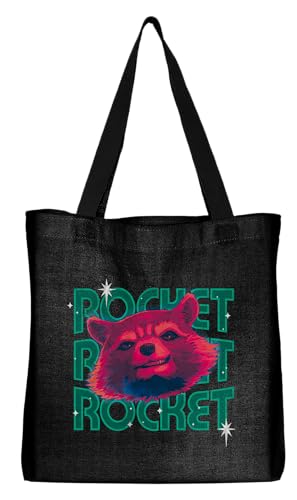 Marvel Guardians of the Galaxy - Rocket Fan BWGUGAMBB007 Tote Bag Unisex Schwarz, Größe TU, Schwarz, 38 X 42 CM, Utility Marvel Guardians of the Galaxy - Rocket Fan BWGUGAMBB007 Tote Bag Unisex Schwarz, Größe TU, Schwarz, 38 X 42 CM, Utility von Marvel