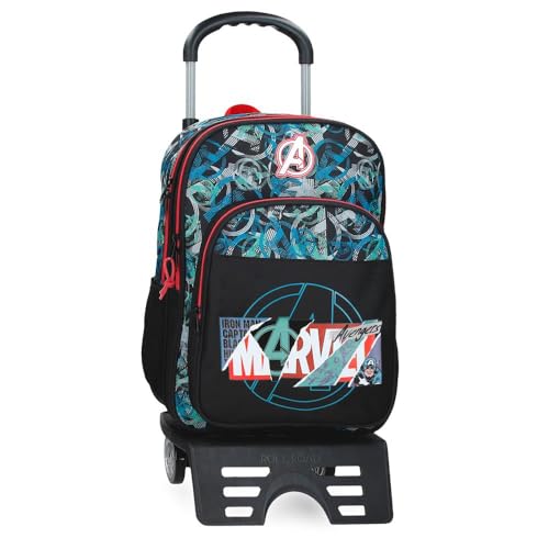 Marvel Joumma Shield Schulrucksack mit Trolley, Schwarz, 30 x 40 x 13 cm, Polyester, 15,6 l, Schwarz, Schulrucksack mit Trolley Marvel Joumma Shield Schulrucksack mit Trolley, Schwarz, 30 x 40 x 13 cm, Polyester, 15,6 l, Schwarz, Schulrucksack mit Trolley von Marvel