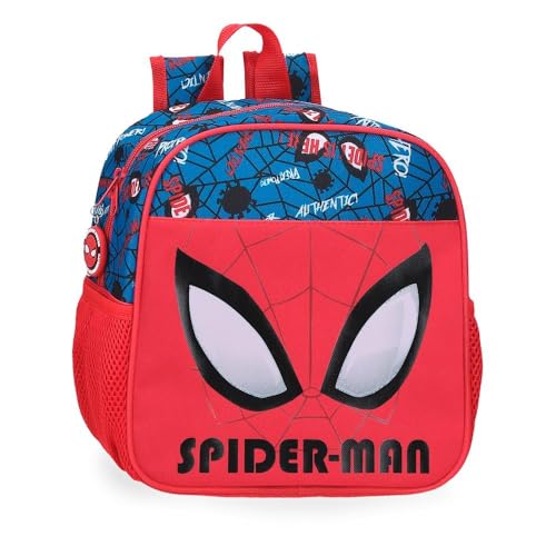Marvel Disney, Spiderman Authentic, Vorschulrucksack, Schulrucksack, aus Polyester, breite und verstellbare Träger, Doppelfach, von Joumma Bags, rot, Kindergarten-Rucksack Marvel Disney, Spiderman Authentic, Vorschulrucksack, Schulrucksack, aus Polyester, breite und verstellbare Träger, Doppelfach, von Joumma Bags, rot, Kindergarten-Rucksack von Marvel