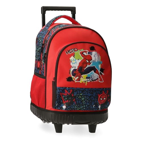 Disney Joumma Bags, Marvel-Spiderman-Urban-Schultasche, Kinderrucksack, aus Polyester, breite und verstellbare Träger, Tragegriff oben zum Aufhängen., rot, Rucksack mit Rädern Disney Joumma Bags, Marvel-Spiderman-Urban-Schultasche, Kinderrucksack, aus Polyester, breite und verstellbare Träger, Tragegriff oben zum Aufhängen., rot, Rucksack mit Rädern von Marvel