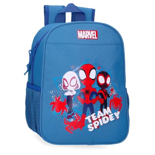 Marvel Joumma Team Spidey Vorschulrucksack, anpassbar an Trolley, Blau, 21 x 28 x 10 cm, Polyester, 6,44 l, blau, Talla única, Kindergarten-Rucksack Marvel Joumma Team Spidey Vorschulrucksack, anpassbar an Trolley, Blau, 21 x 28 x 10 cm, Polyester, 6,44 l, blau, Talla única, Kindergarten-Rucksack von Marvel