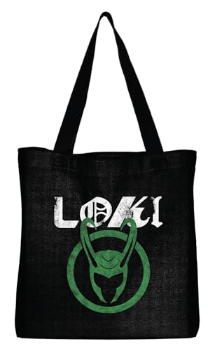 Marvel "Loki TV Show BWLOKIMBB001 Tote Bag Unisex, Schwarz, Größe TU, Schwarz, 38 X 42 CM, Utility von Marvel