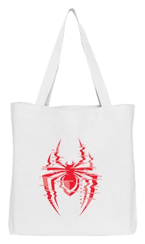 Marvel Morales Glitch Spider BWMAGAGBB003 Tote Bag Unisex, Weiß, Größe T/U, weiß, 38 X 42 CM, Utility Marvel Morales Glitch Spider BWMAGAGBB003 Tote Bag Unisex, Weiß, Größe T/U, weiß, 38 X 42 CM, Utility von Marvel