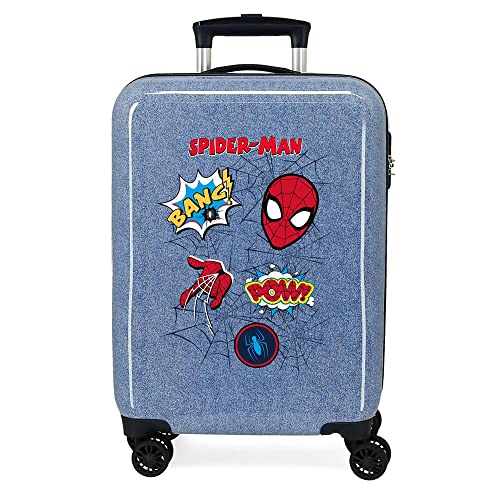 Marvel Spiderman Denim Kabinentrolley, blau, 38 x 55 x 20 cm, starr, ABS-Kombinationsverschluss, seitlich, 34 l, 2 kg, 4 Räder, Handgepäck Marvel Spiderman Denim Kabinentrolley, blau, 38 x 55 x 20 cm, starr, ABS-Kombinationsverschluss, seitlich, 34 l, 2 kg, 4 Räder, Handgepäck von Marvel