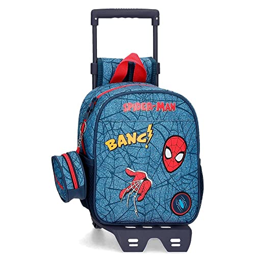 Marvel Spiderman Denim Kleiner Rucksack mit Trolley, Blau, 21 x 25 x 10 cm, Polyester, 5,25 l Marvel Spiderman Denim Kleiner Rucksack mit Trolley, Blau, 21 x 25 x 10 cm, Polyester, 5,25 l von Marvel
