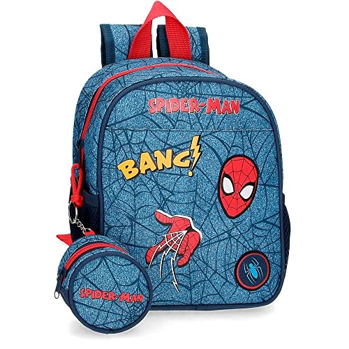 Marvel Spiderman Denim Rucksack, Blau, 21 x 25 x 10 cm, Polyester, 5,25 l von Marvel